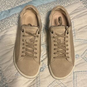 Birkenstock Bend Low II Tan Suede Sneakers, size 38 Narrow